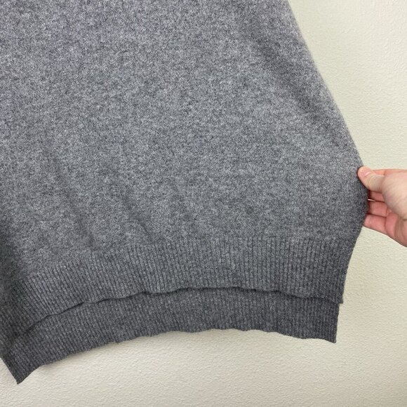 Minnie Rose Women's XS/S Cashmere Turtleneck Tunic Sweater Grey Knit Pullover - Picture 8 of 16